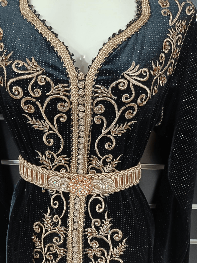 Caftan velour noir 